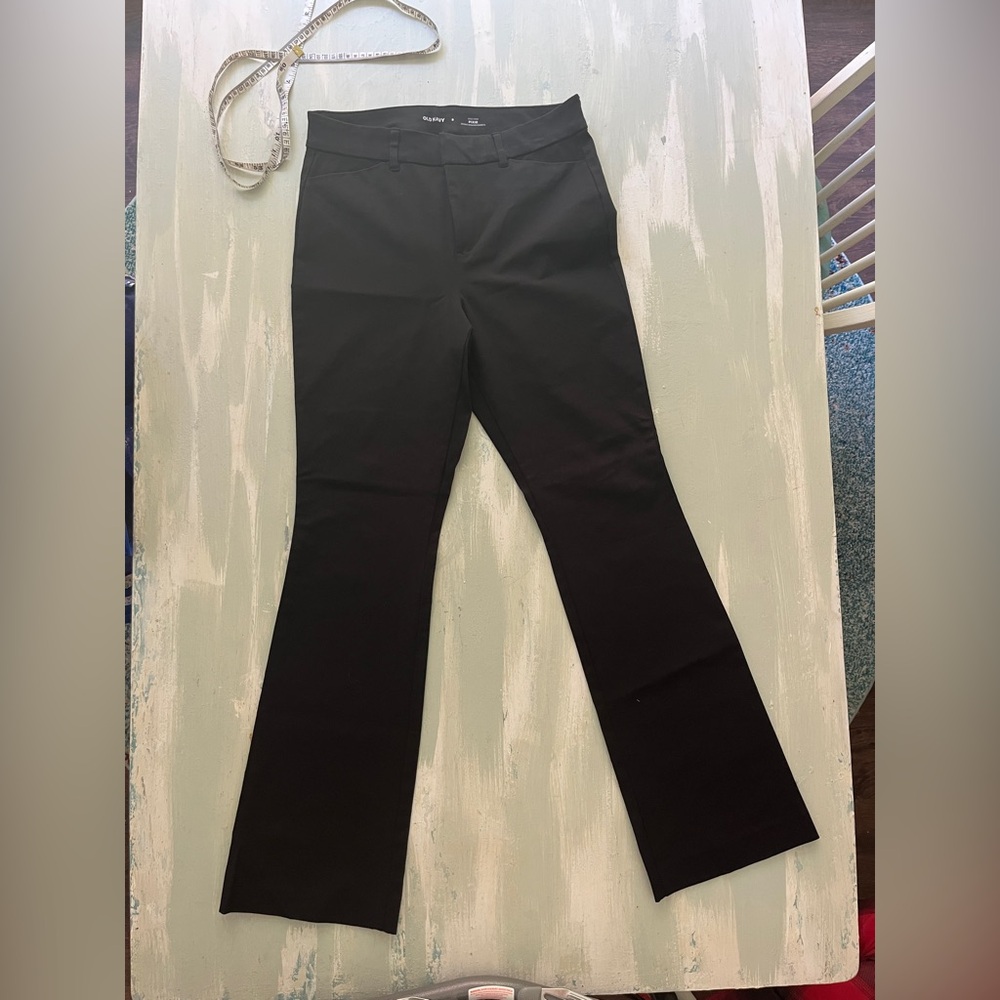 Old Navy Black Boot-Cut High-rise Pixie Dress Pants